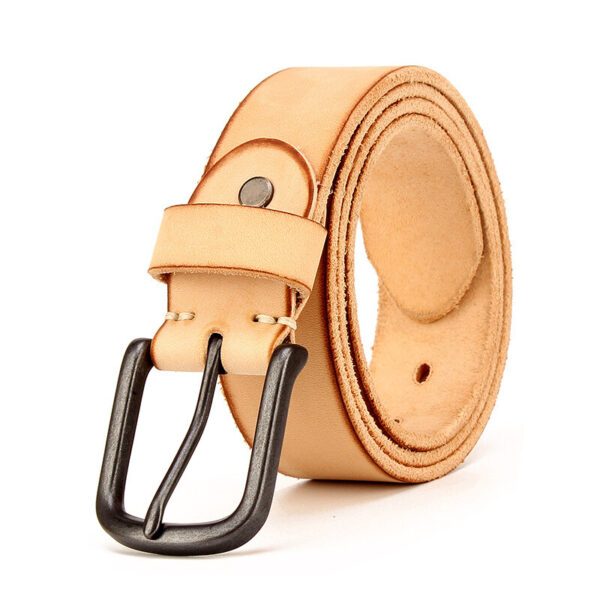 Ceinture Cuir Vintage Camel