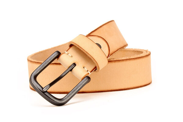 Ceinture Cuir Vintage Camel