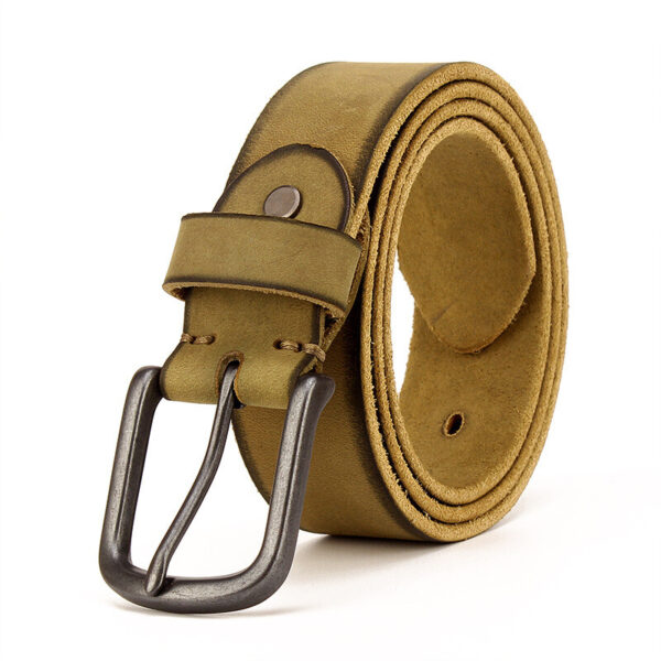 Ceinture cuir vintage vert