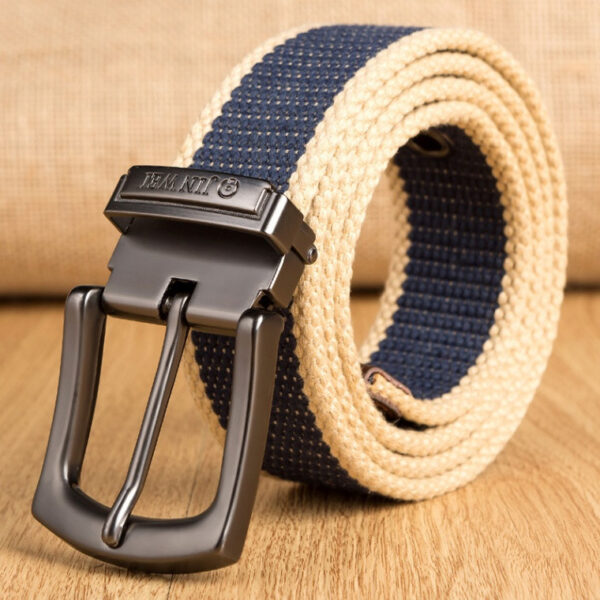 Ceinture Extérieure En Toile À Boucle Épaissie Pour Hommes