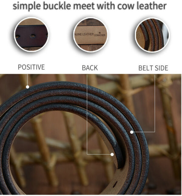 Ceinture À Boucle En Cuir Pour Hommes