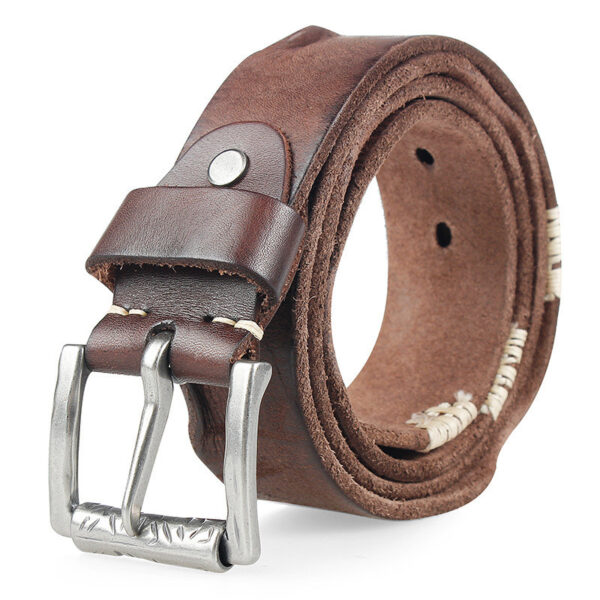 Ceinture Rétro Cuir De Vachette Pour Homme