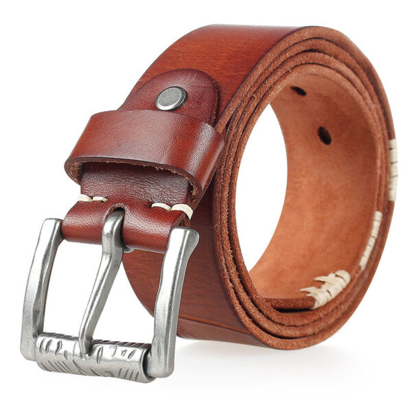 Ceinture Rétro Cuir De Vachette Pour Homme