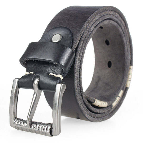 Ceinture Rétro Cuir De Vachette Pour Homme