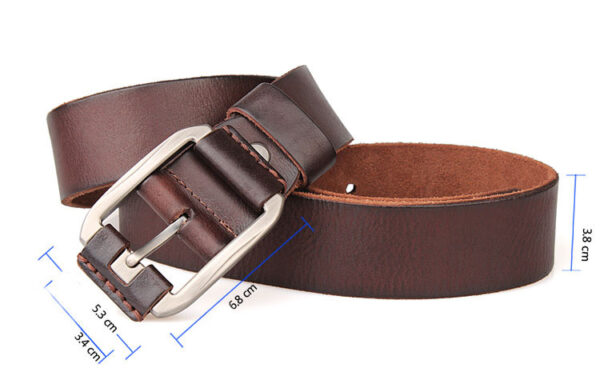 Ceinture En Cuir Pour Homme Style Décontracté Et Boucle À Ardillon