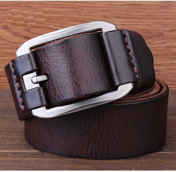 Ceinture En Cuir Pour Homme Style Décontracté Et Boucle À Ardillon