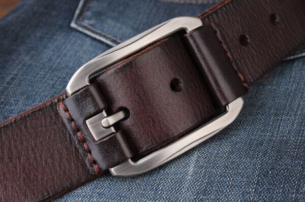 Ceinture En Cuir Pour Homme Style Décontracté Et Boucle À Ardillon