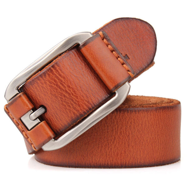 Ceinture En Cuir Pour Homme Style Décontracté Et Boucle À Ardillon