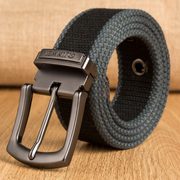 Ceinture Extérieure En Toile À Boucle Épaissie Pour Hommes