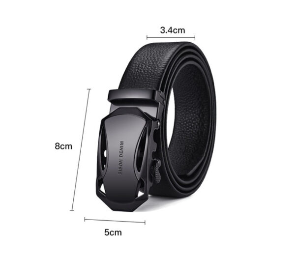 Ceinture Homme En Cuir À Boucle Automatique Pour Homme D'Affaires