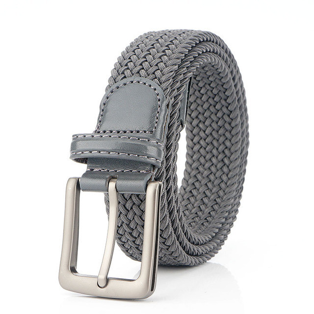 Ceinture élastique Tressée Pour Homme - Extensible, Ajustable, Boucle Ovale Noire - Idéale Pour Golf, Jeans, Tenue Décontractée - Taille S à XXXL