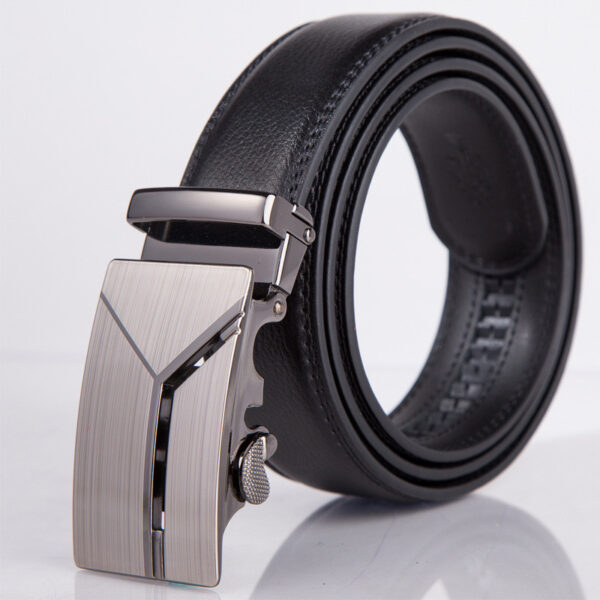 Ceinture Noire Boucle Automatique Homme 110 Cm