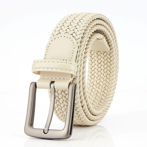 Ceinture Extensible Tressée Khaki