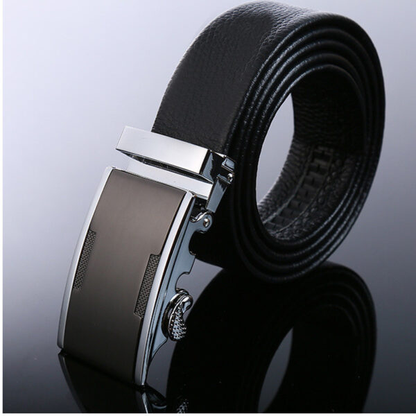 Ceinture En Cuir Véritable À Boucle Automatique