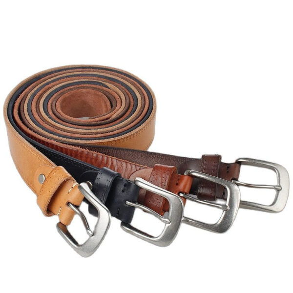 Ceinture Homme Et Femme En Cuir De Vachette À Boucle À Ardillon