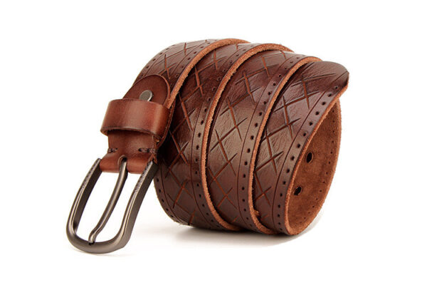 Ceinture Homme En Cuir À Boucle Automatique Tête