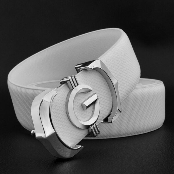 Ceinture Blanche En Cuir Pour Homme