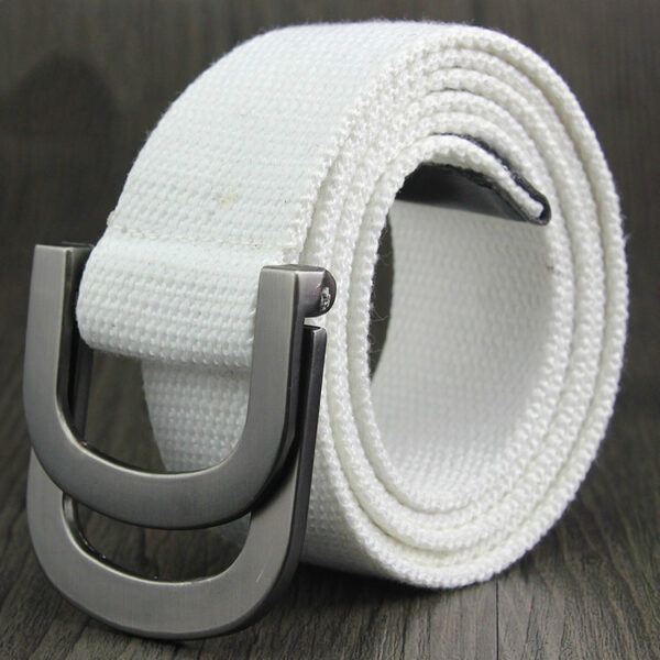 Ceinture Blanche Double Boucle