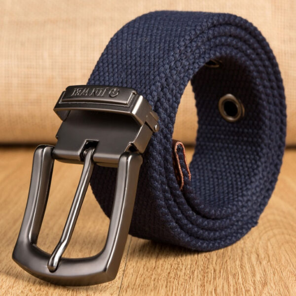 Ceinture Extérieure En Toile Tissée À Boucle Épaisse Pour Hommes