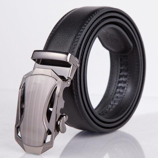 Ceinture Noire Boucle Automatique Homme 110 Cm