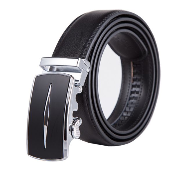 Ceinture en cuir véritable à boucle automatique