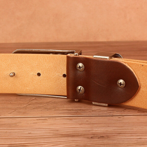 Ceinture Cuir Marron Style Ethnique