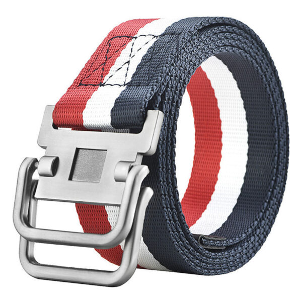 Ceinture Militaire Pour Hommes Avec Double Boucle En Toile