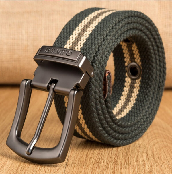 Ceinture Extérieure En Toile À Boucle Épaissie Pour Hommes