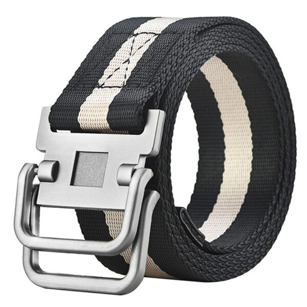 Ceinture Militaire Pour Hommes Avec Double Boucle En Toile