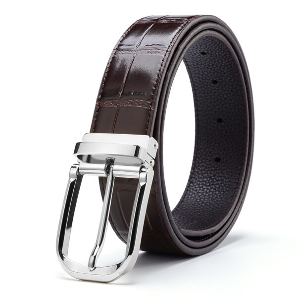 Ceinture Style Cuir Pour Homme Avec Boucle À Épingle