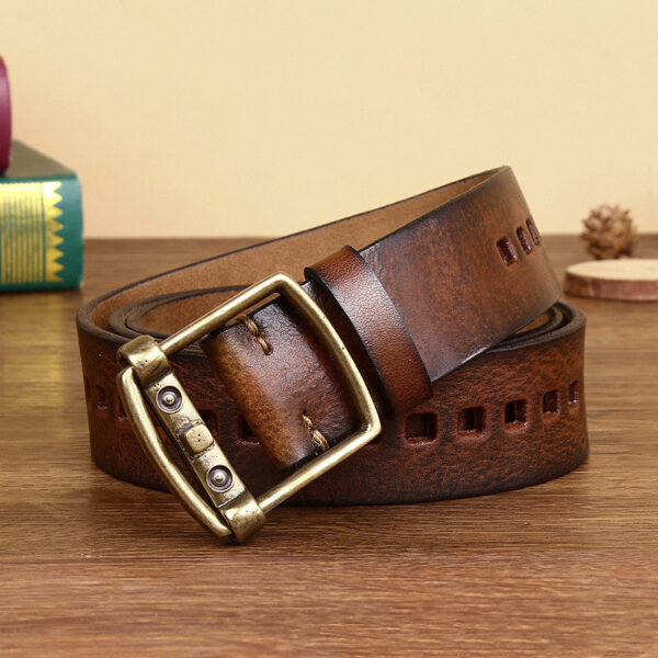 Ceinture Rétro En Cuir Pour Homme