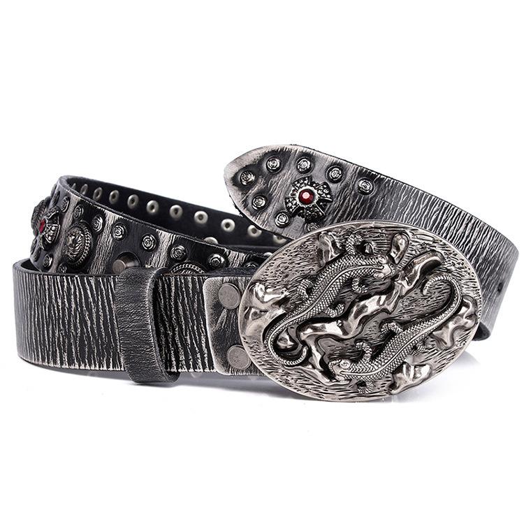 Ceinture Punk à Rivet Pour Homme 