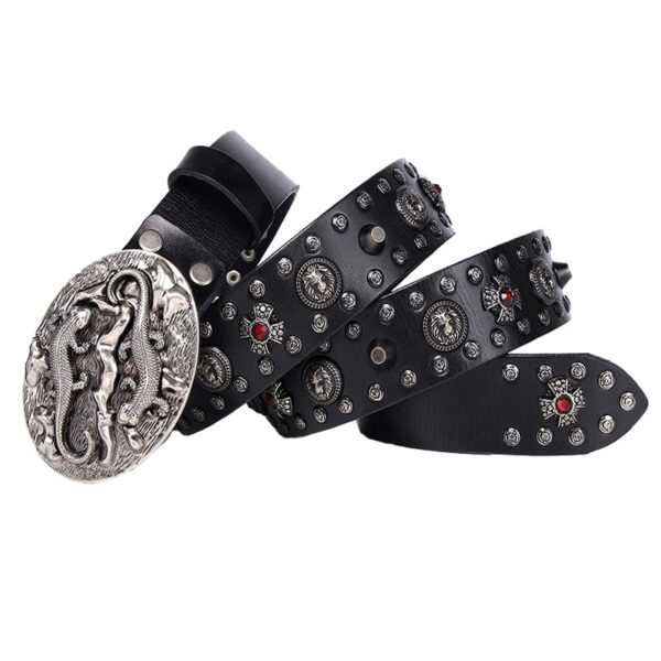 Ceinture punk à rivet pour homme