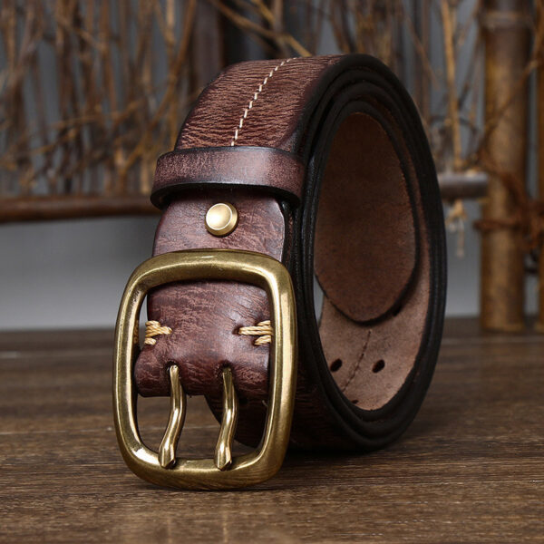 Ceinture Jean Casual En Cuir Véritable