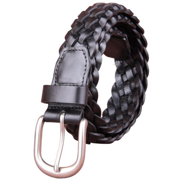 Ceinture Tressée Cuir À Boucle Ardillon Pour Homme