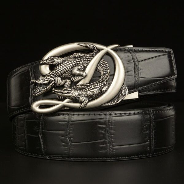 Ceinture Cuir Homme Boucle Crocodile