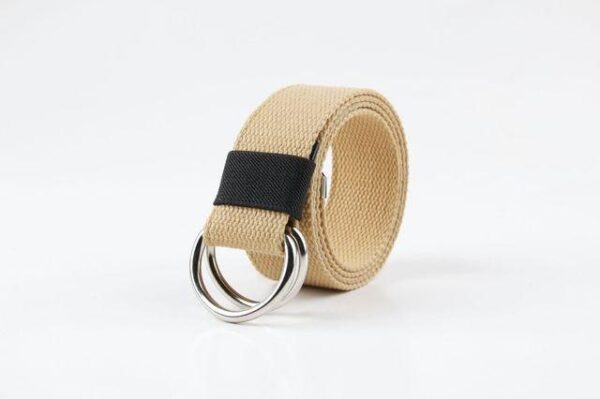 Ceinture Homme Blanc Double Boucle