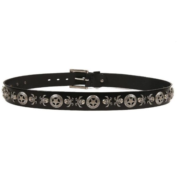 Ceinture Unisexe En Cuir Avec Rivets Pour Homme Et Femme