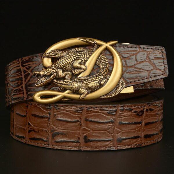 Ceinture Cuir Homme Boucle Crocodile