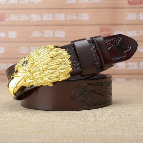 Ceinture Homme Boucle Tête D'Aigle