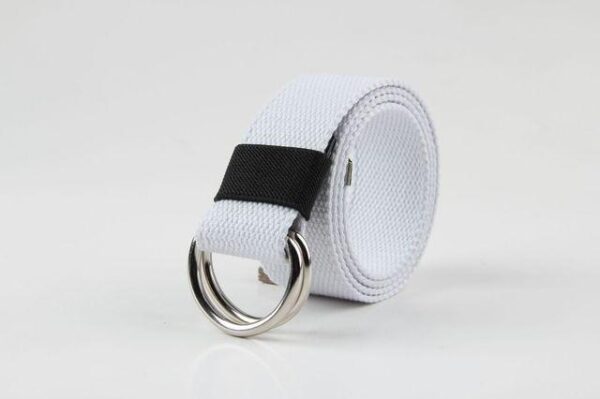 Ceinture Homme Blanc Double Boucle