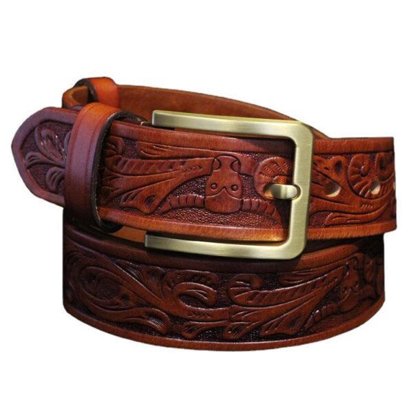 Ceinture En Cuir Vintage Pour Homme