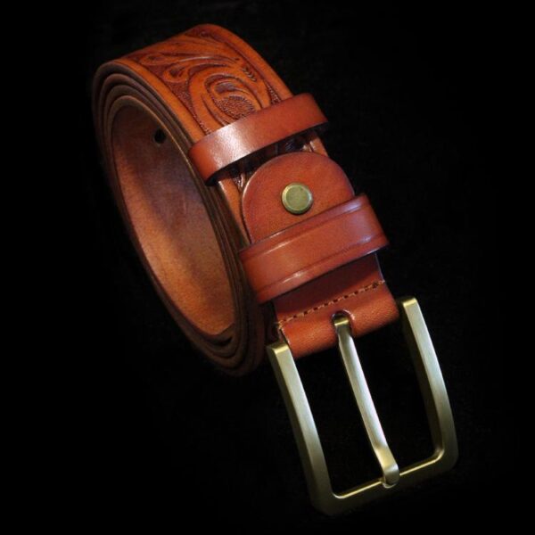 Ceinture En Cuir Vintage Pour Homme