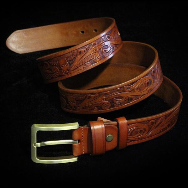 Ceinture En Cuir Vintage Pour Homme