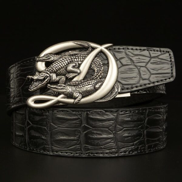 Ceinture Cuir Homme Boucle Crocodile