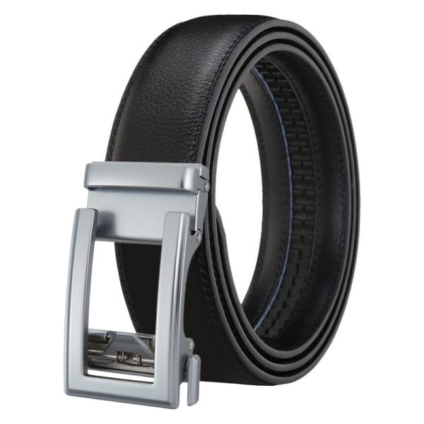 Ceinture Automatique Homme en Cuir Noir - Modèle STEVE