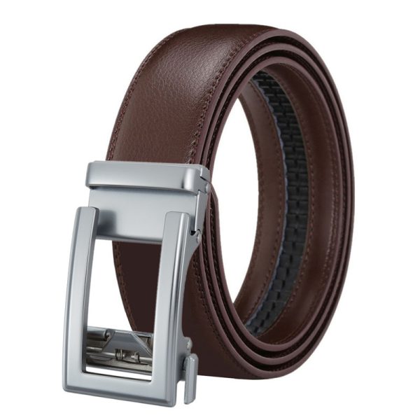 Ceinture Automatique Homme en Cuir Café - Modèle STEVE