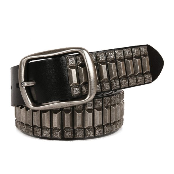 Ceinture cuir homme rock'n'roll