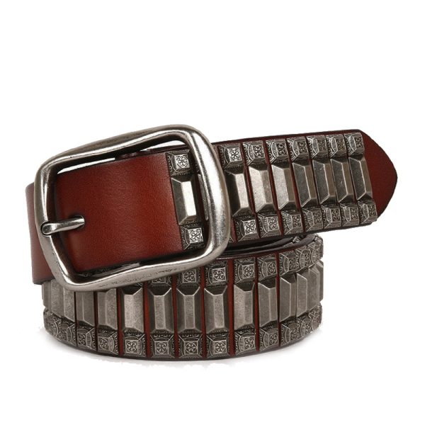 Ceinture cuir homme rock'n'roll