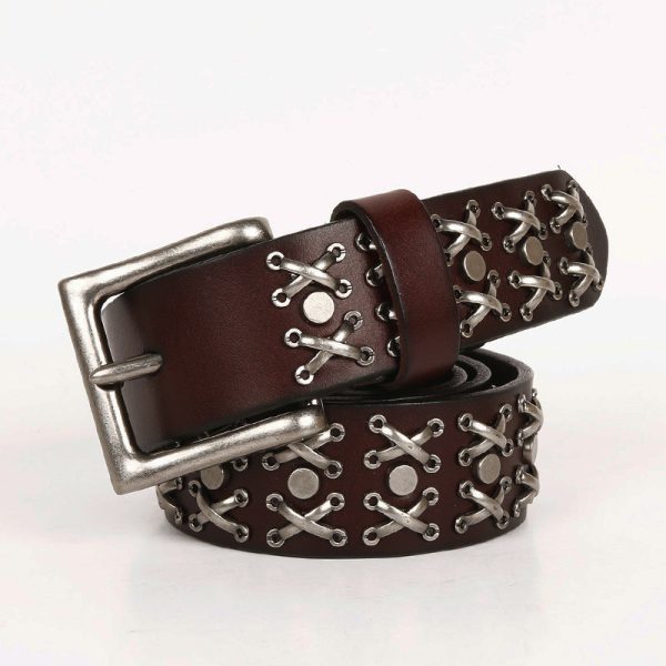 Ceinture rock en cuir
